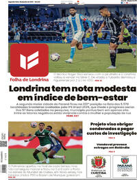 Capa do jornal Folha Londrina 16/06/2025