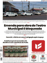 Capa do jornal Folha Londrina 16/07/2025