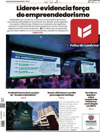 Capa do jornal Folha Londrina 16/10/2025