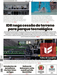 Capa do jornal Folha Londrina 16/12/2025