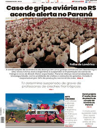 Capa do jornal Folha Londrina 17/05/2025