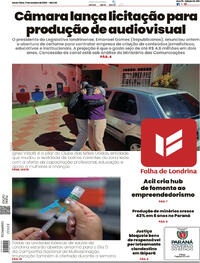 Capa do jornal Folha Londrina 17/10/2025