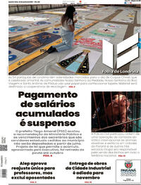 Capa do jornal Folha Londrina 18/06/2025