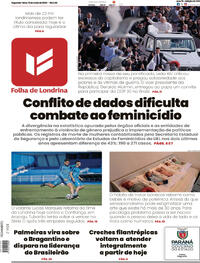 Capa do jornal Folha Londrina 19/05/2025
