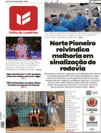Capa do jornal Folha Londrina 19/08/2025