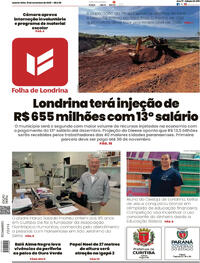 Capa do jornal Folha Londrina 19/11/2025