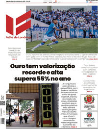 Capa do jornal Folha Londrina 20/10/2025