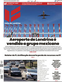 Capa do jornal Folha Londrina 20/11/2025
