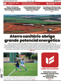 Capa do jornal Folha Londrina 21/04/2025