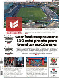 Capa do jornal Folha Londrina 21/10/2025