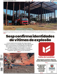Capa do jornal Folha Londrina 22/08/2025