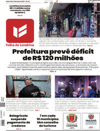 Capa do jornal Folha Londrina 22/10/2025