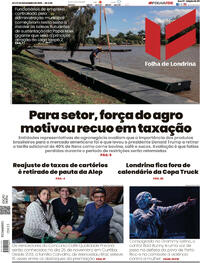 Capa do jornal Folha Londrina 22/11/2025
