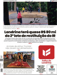 Capa do jornal Folha Londrina 23/06/2025