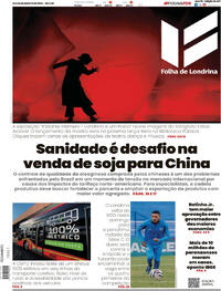 Capa do jornal Folha Londrina 23/08/2025