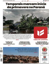Capa do jornal Folha Londrina 23/09/2025
