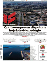 Capa do jornal Folha Londrina 23/10/2025