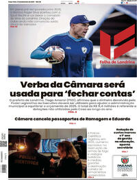 Capa do jornal Folha Londrina 23/12/2025