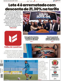 Capa do jornal Folha Londrina 24/10/2025