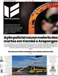 Capa do jornal Folha Londrina 25/07/2025