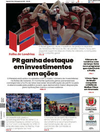 Capa do jornal Folha Londrina 25/08/2025