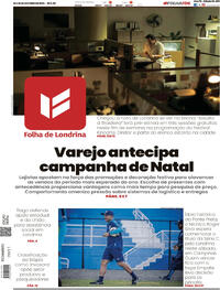 Capa do jornal Folha Londrina 25/10/2025