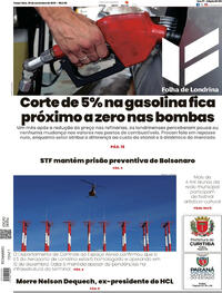 Capa do jornal Folha Londrina 25/11/2025