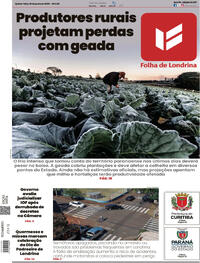Capa do jornal Folha Londrina 26/06/2025