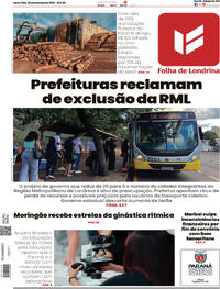 Capa do jornal Folha Londrina 26/09/2025
