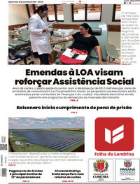 Capa do jornal Folha Londrina 26/11/2025