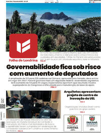 Capa do jornal Folha Londrina 27/06/2025