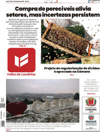 Capa do jornal Folha Londrina 27/08/2025