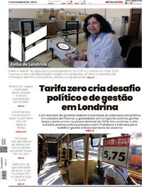 Capa do jornal Folha Londrina 27/12/2025