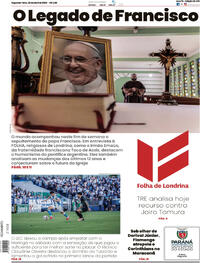 Capa do jornal Folha Londrina 28/04/2025
