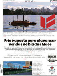 Capa do jornal Folha Londrina 29/04/2025