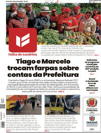 Capa do jornal Folha Londrina 30/05/2025