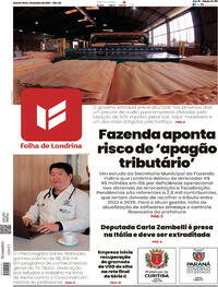 Capa do jornal Folha Londrina 30/07/2025