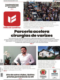 Capa do jornal Folha Londrina 30/10/2025
