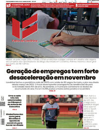 Capa do jornal Folha Londrina 31/12/2025