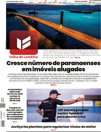 Capa do jornal Folha Londrina 01/05/2026
