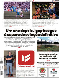 Capa do jornal Folha Londrina 02/03/2026