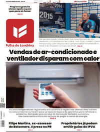 Capa do jornal Folha Londrina 03/01/2026