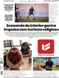 Capa do jornal Folha Londrina 03/04/2026