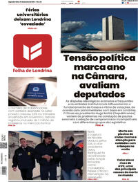 Capa do jornal Folha Londrina 05/01/2026