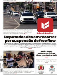 Capa do jornal Folha Londrina 06/03/2026