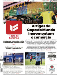Capa do jornal Folha Londrina 06/06/2026