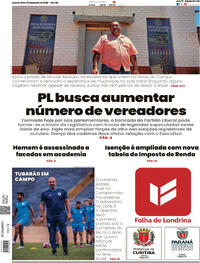 Capa do jornal Folha Londrina 07/01/2026