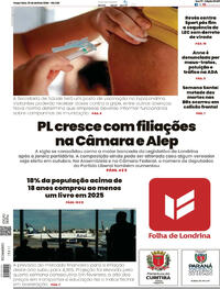 Capa do jornal Folha Londrina 07/04/2026