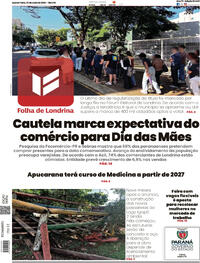 Capa do jornal Folha Londrina 07/05/2026