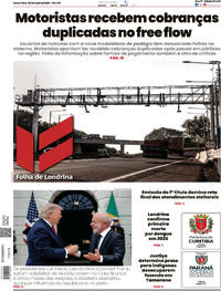Capa do jornal Folha Londrina 08/05/2026